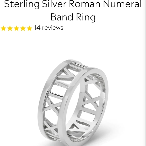 Sterling Forever Roman Numeral Ring Size 7 - Picture 2 of 9